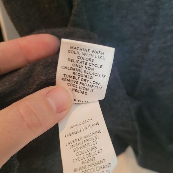 LL Bean Set of 2 Cotton Turtleneck Shirts Tan Gray Basic Casual Womens Sz Large - Picture 11 of 13